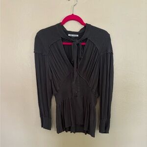 Gray long sleeve top